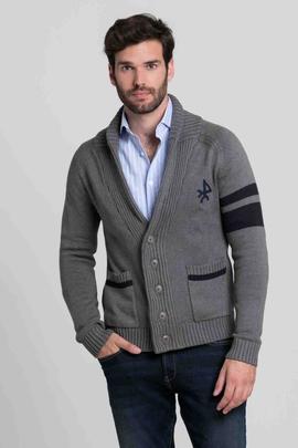 CARDIGAN H LOGO GRIS