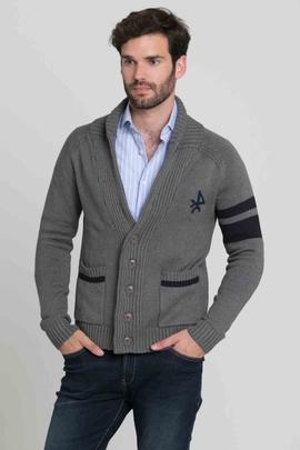 CARDIGAN H LOGO GRIS