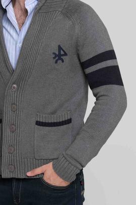 CARDIGAN H LOGO GRIS