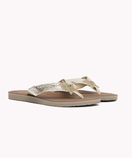 SANDALIAS GLITTER BEACH SANDAL LIGHT GOLD