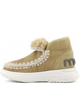 BOTA ESKIMO JOGGER GLITTER LOGO CAMEL