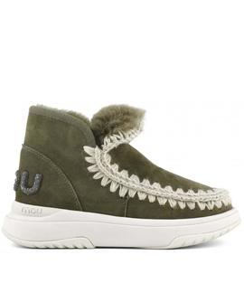 BOTA ESKIMO JOGGER GLITTER LOGO VERDE CAQUI