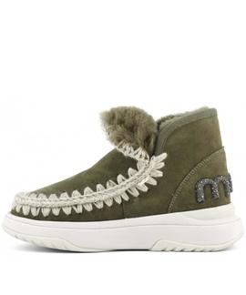 BOTA ESKIMO JOGGER GLITTER LOGO VERDE CAQUI