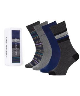 CK MENS 4 PACK MULTI PATTERN DARK GREY MELANGE