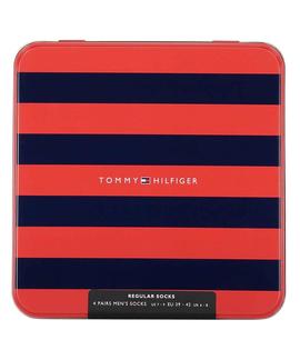 TH MEN SOCK 4 PACK TIN GIFTBOX NAVY