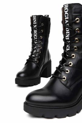 BOTA MILITAR DE MUJER EN PIEL NEGRA