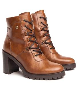 BOTA DE CAÑA BAJA DE MUJER EN PIEL CAMEL