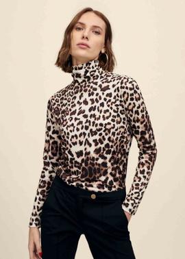 CAMISETA ANIMAL PRINT EN CUELLO PERKINS