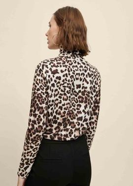 CAMISETA ANIMAL PRINT EN CUELLO PERKINS