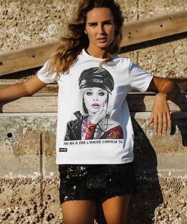 CAMISETA UNISEX RAFFAELLA CARRA BLANCA