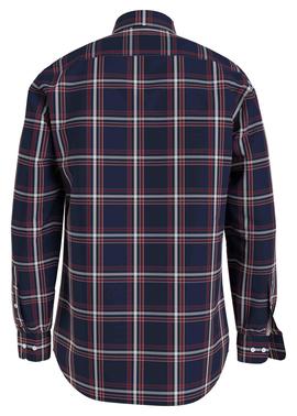 FLEX DOBBY CHECK SHIRT CARBON NAVY / REGATTA RED / MULTI