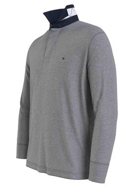 ICONIC RWB COLLAR RUGBY LIGHT GREY HEATHER