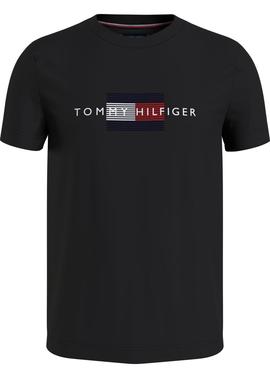 LINES HILFIGER TEE BLACK