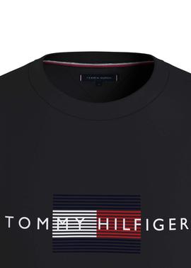 LINES HILFIGER TEE BLACK