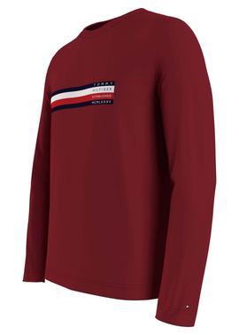 SLICED BAR LONG SLEEVE TEE REGATTA RED