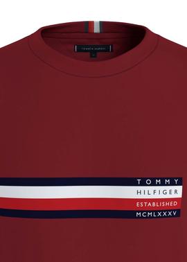 SLICED BAR LONG SLEEVE TEE REGATTA RED