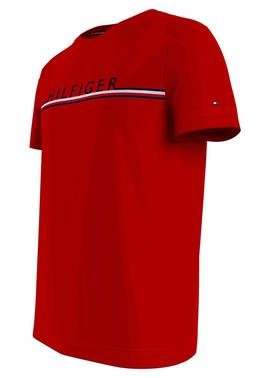 CORP STRIPE TEE PRIMARY RED