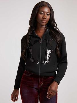 DAPHNE HOOD SWEATSHIRT JET BLACK