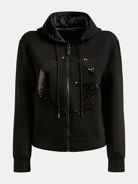 DAPHNE HOOD SWEATSHIRT JET BLACK