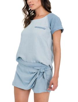 CAMISETA EN DENIM AZUL