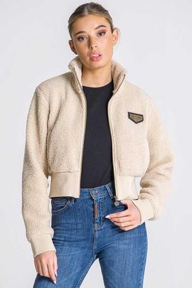 BEIGE TEDDY SHERPA JACKET