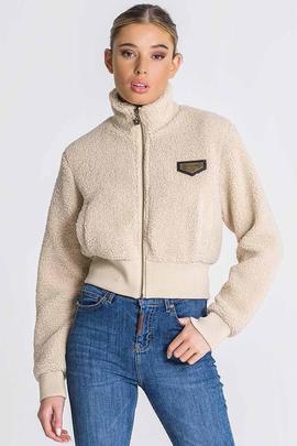 BEIGE TEDDY SHERPA JACKET