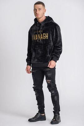 BLACK VELVET SHERPA HOODIE