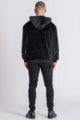 BLACK VELVET SHERPA HOODIE