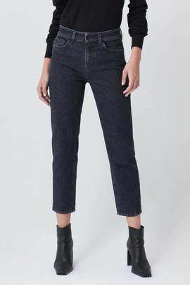 PANTALÓN VAQUERO TRUE CROPPED FIT NEGRO