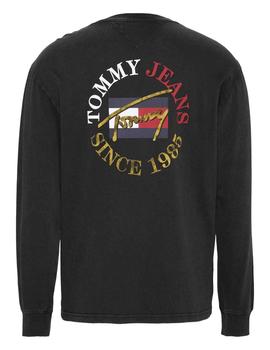 TJM VINTAGE CIRCULAR LONG SLEEVE TEE BLACK