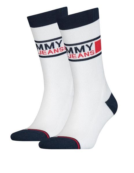 TH UNISEX TOMMY JEANS SOCK 2 PACK WHITE