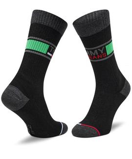 TH UNISEX TOMMY JEANS SOCK 2 PACK BLACK