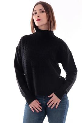 JERSEY CUELLO CISNE NEGRO CON COLETAS