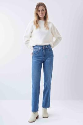 SECRET GLAMOUR STRAIGHT FIT EN DENIM AZUL