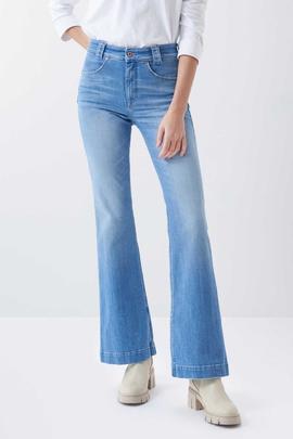 PANTALÓN VAQUERO FAITH FLARE PUSH IN EN DENIM AZUL DEGRADE