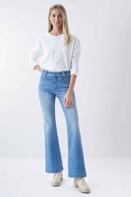 PANTALÓN VAQUERO FAITH FLARE PUSH IN EN DENIM AZUL DEGRADE