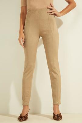 PANTALÓN LEGGING MAYA DE EFECTO ANTE BEIGE