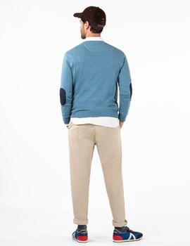 JERSEY PICO CODERAS ALGODÓN CASHMERE CELESTE