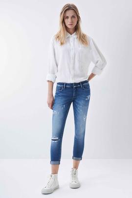 WONDER CROPPED PUSH UP SKINNY FIT CON ROTOS