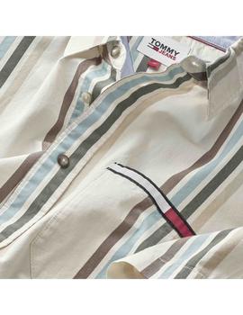 TJM ARCHIVE WASHED STRIPE SHIRT WHITE / MULTI STRIPE