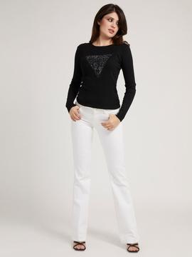 PAULETTE RN LS SWEATER JET BLACK