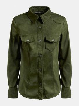 CAMISA DAISY DE EFECTO ANTE VERDE