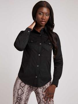 CAMISA DAISY DE EFECTO ANTE NEGRA