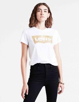 CAMISETA LEVI’S® THE PERFECT TEE POWDER PRINT (GOLD) WHITE