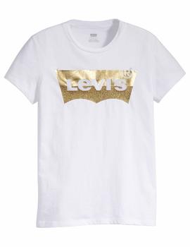 CAMISETA LEVI’S® THE PERFECT TEE POWDER PRINT (GOLD) WHITE