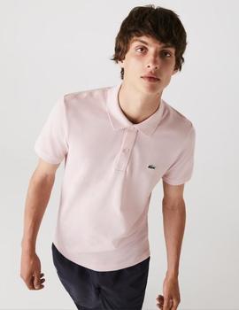 POLO LACOSTE SLIM FIT ADY ROSA CLARO