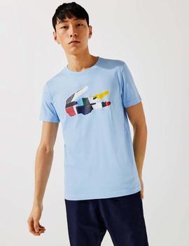 CAMISETA LACOSTE SPORT PATHWORK CELESTE