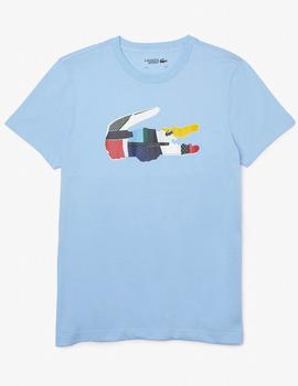 CAMISETA LACOSTE SPORT PATHWORK CELESTE