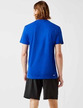 CAMISETA LACOSTE SPORT PATHWORK AZUL ROYAL