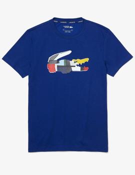 CAMISETA LACOSTE SPORT PATHWORK AZUL ROYAL